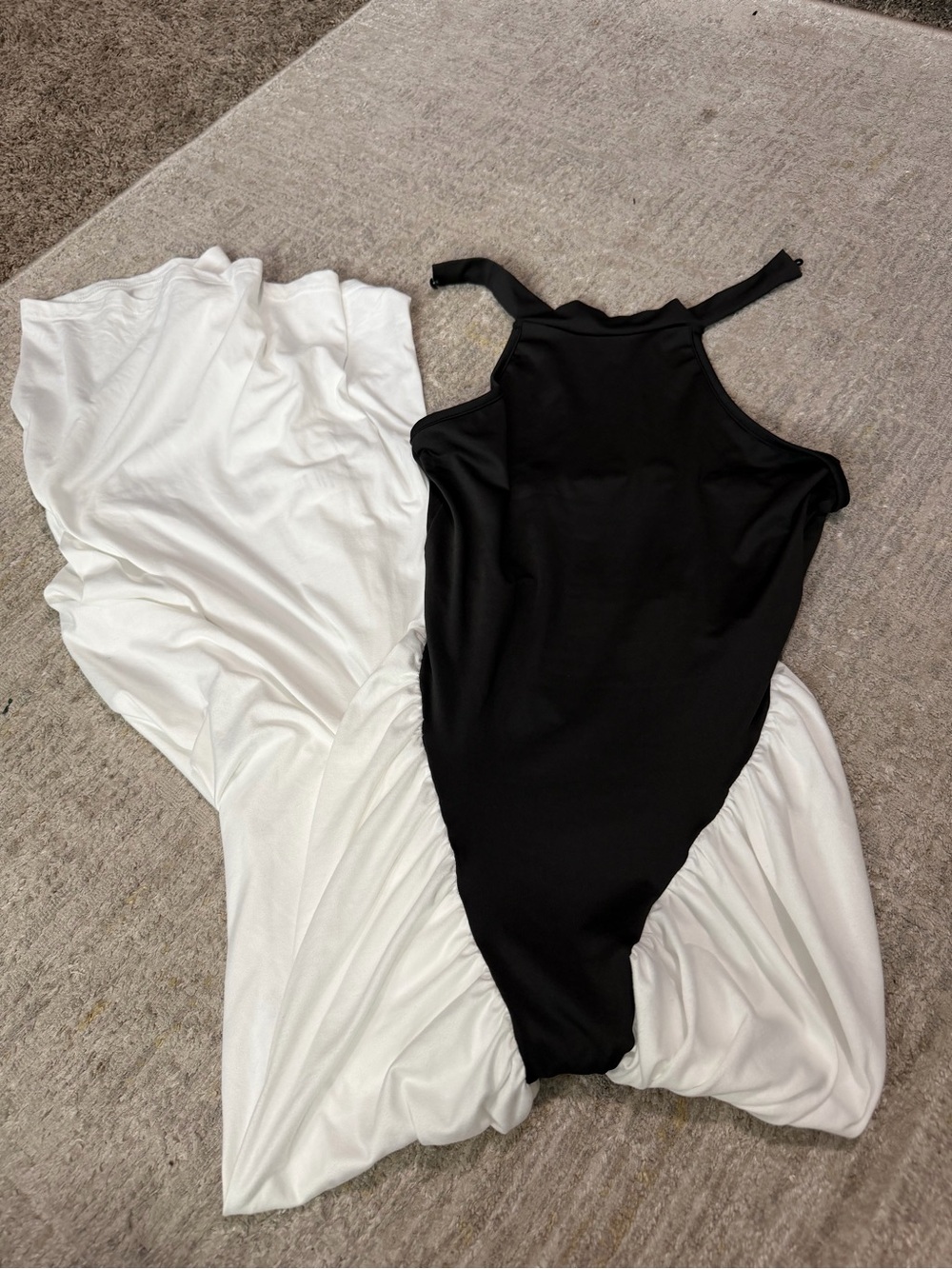 Classic black and white dress